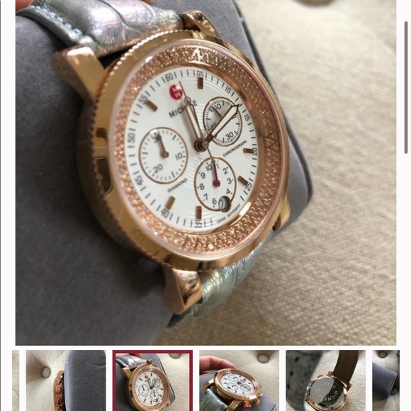 MICHELE Diamond Chronograph Watch - Picture 5 of 6